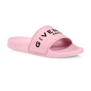 Givenchy Pink Logo Slide Sandals